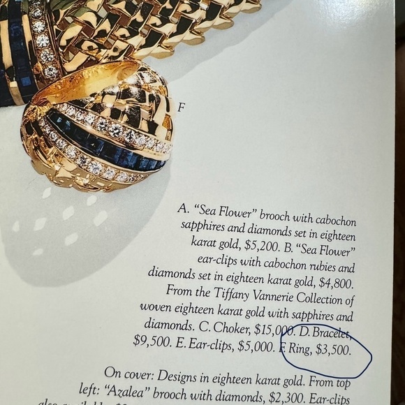 Vintage Tiffany & Co. Ruby Diamond Vannerie Basket Weave Ring 18k Gold 1989 - Picture 9 of 9